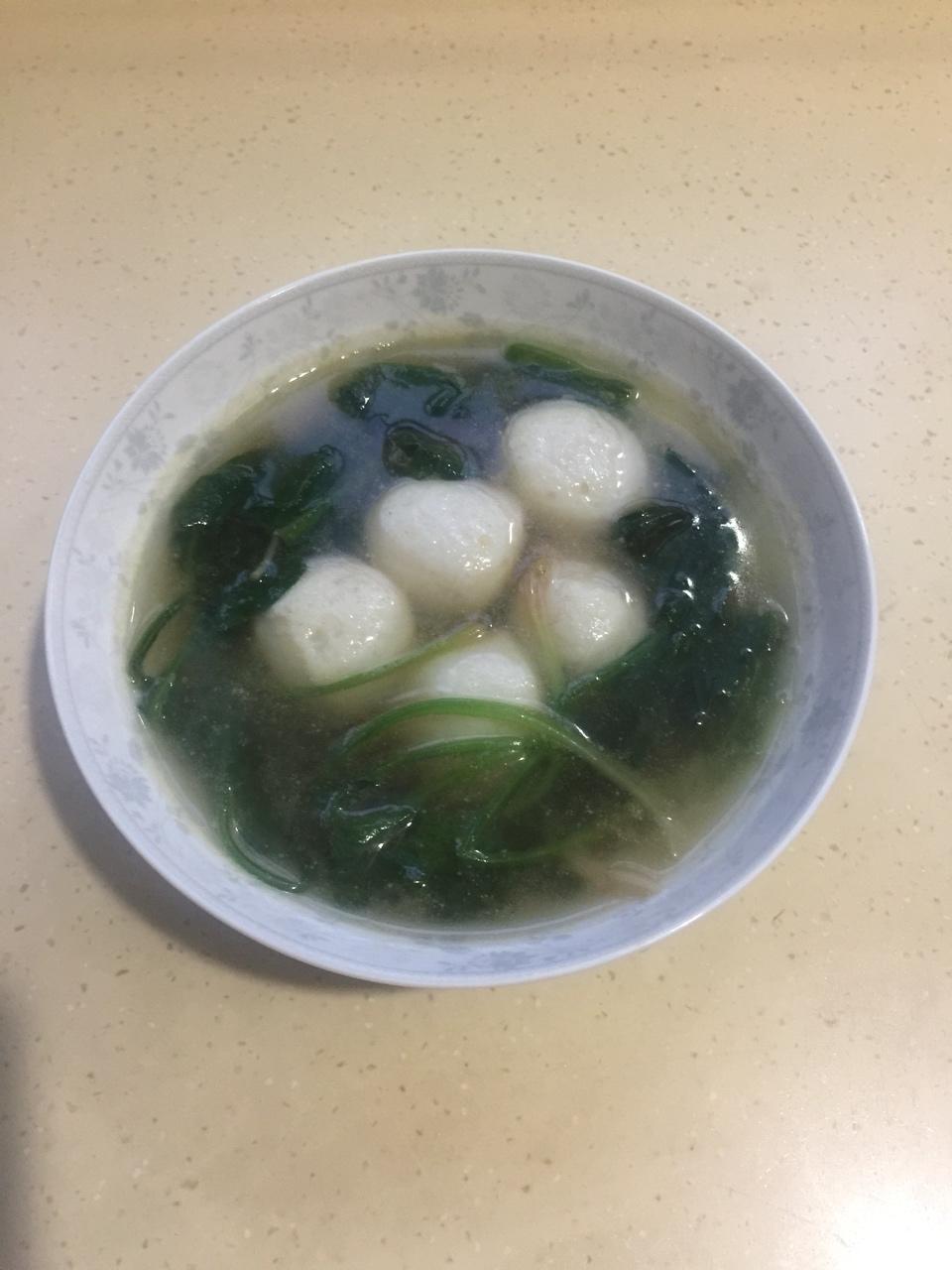 菠菜鱼丸 犹如初恋