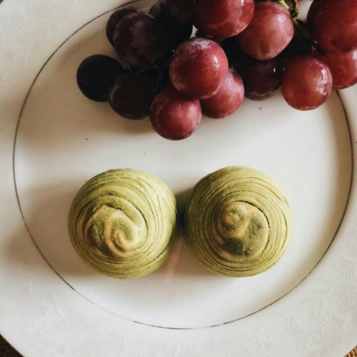 蛋黄酥~紫薯、抹茶、原味~花好月圆，中秋快乐~内附一次做六色蛋黄酥方法~