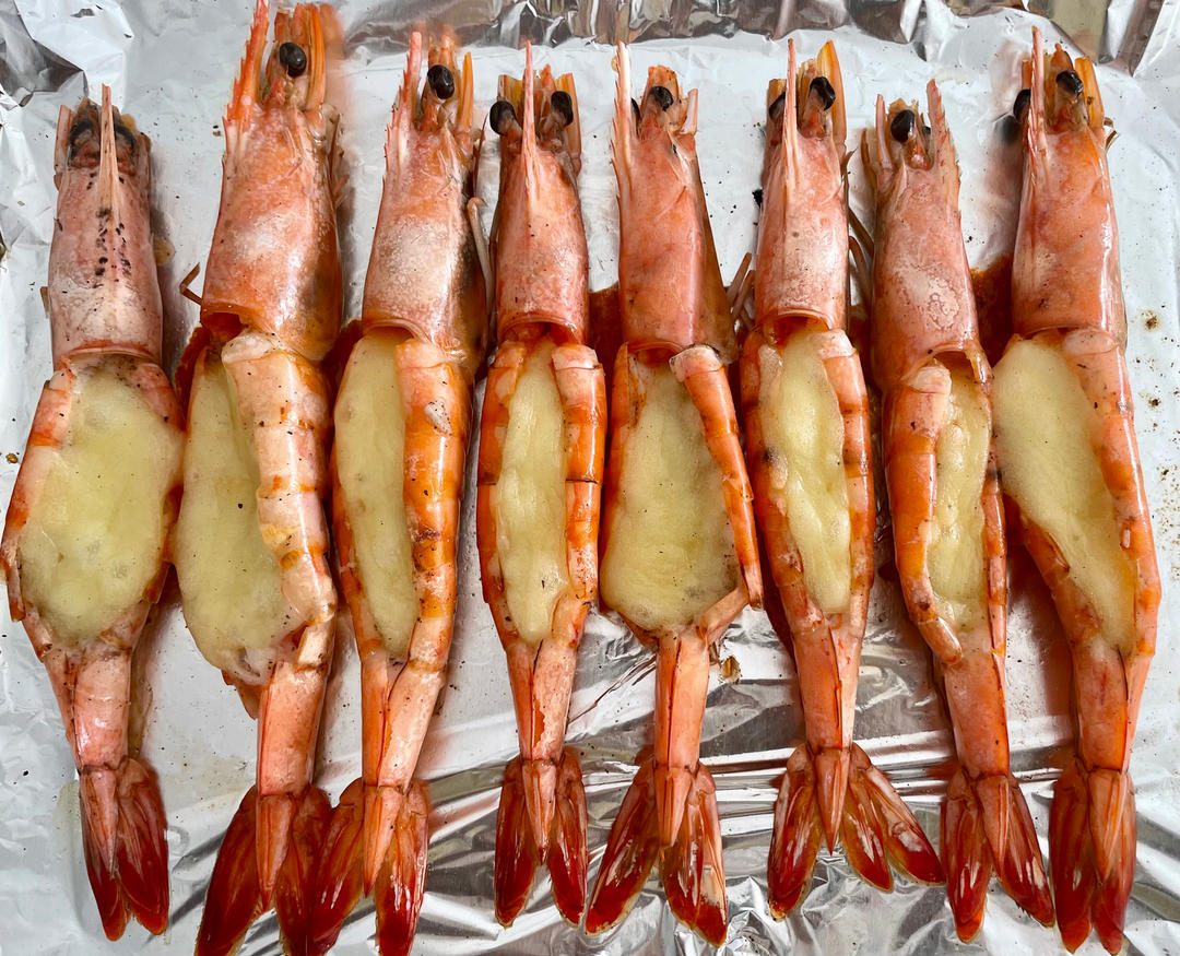 芝士焗大虾（烤箱版）