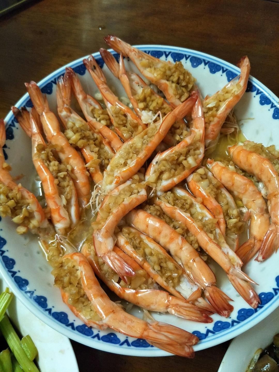 蒜蓉蒸虾