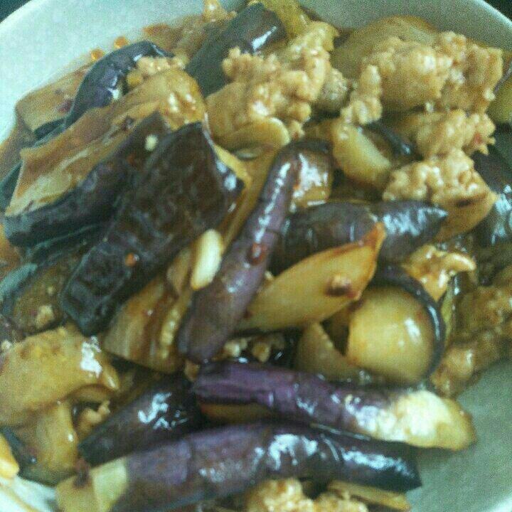 红烧肉沫茄子