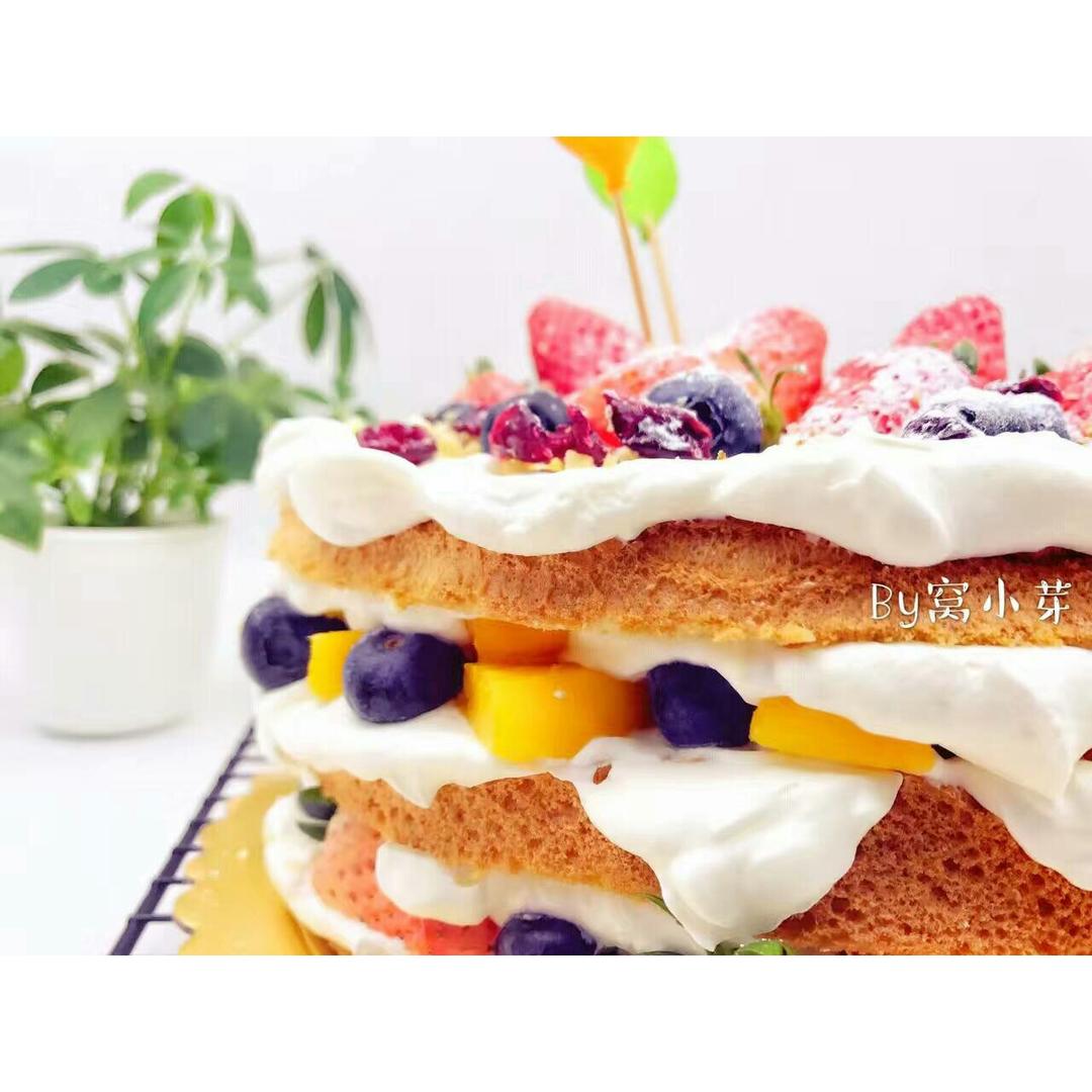 窝小芽-宝宝辅食做的宝宝辅食:水果裸蛋糕-36m