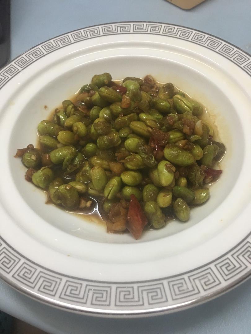 爆炒蒜泥毛豆子超级简单的做法💯好吃