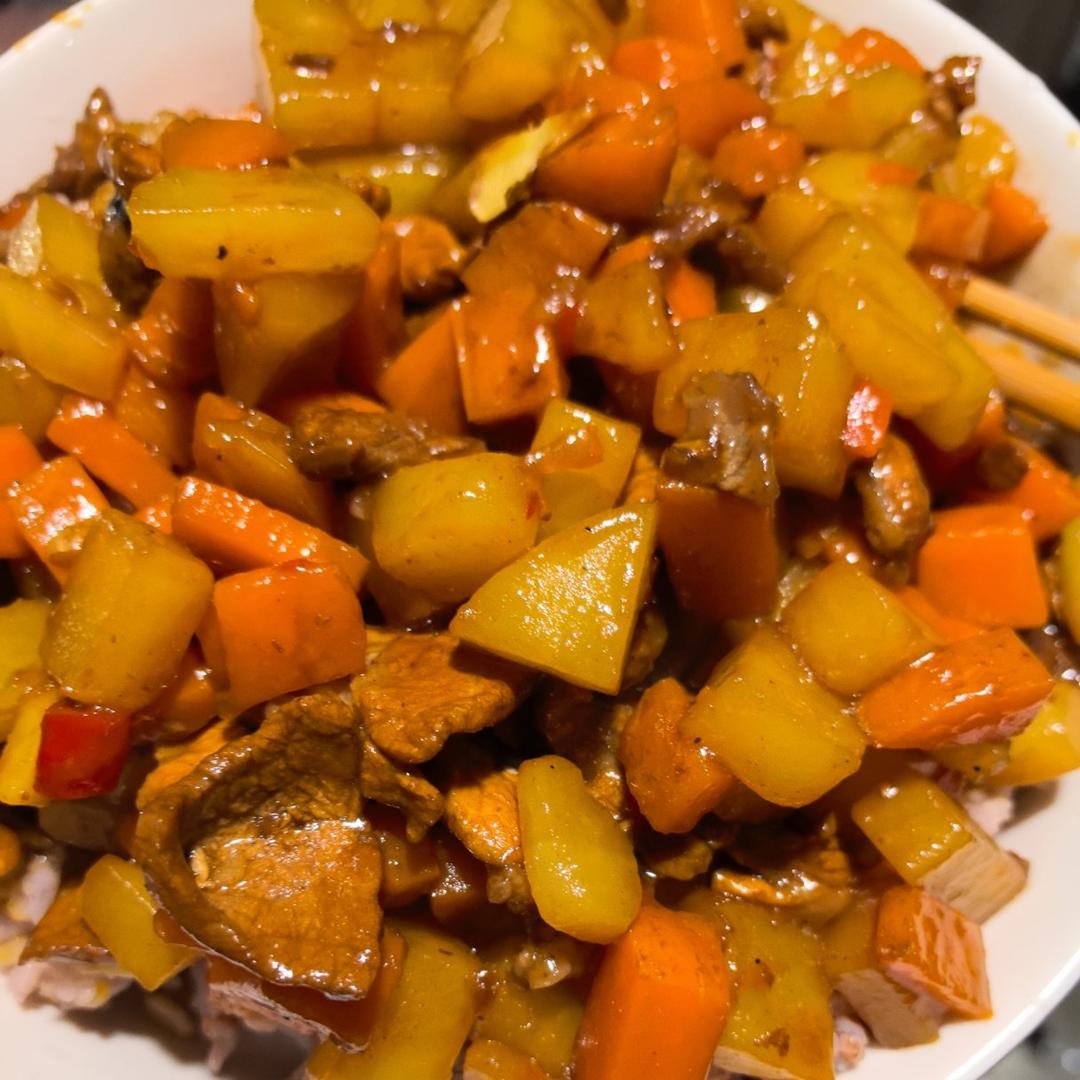 ㊙️香菇土豆肉沫拌饭❗️比外卖还好吃