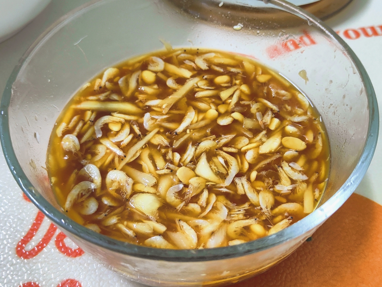 潮汕神仙下粥菜-豆酱姜丝拌虾皮的做法