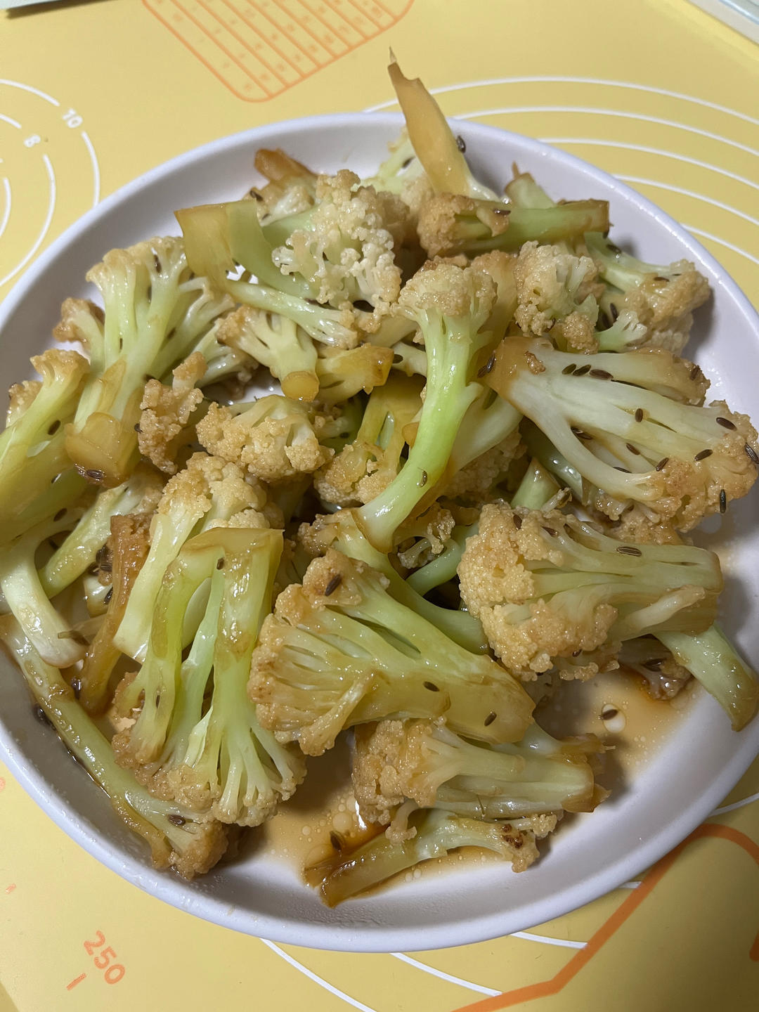 家常素炒菜花，清脆！