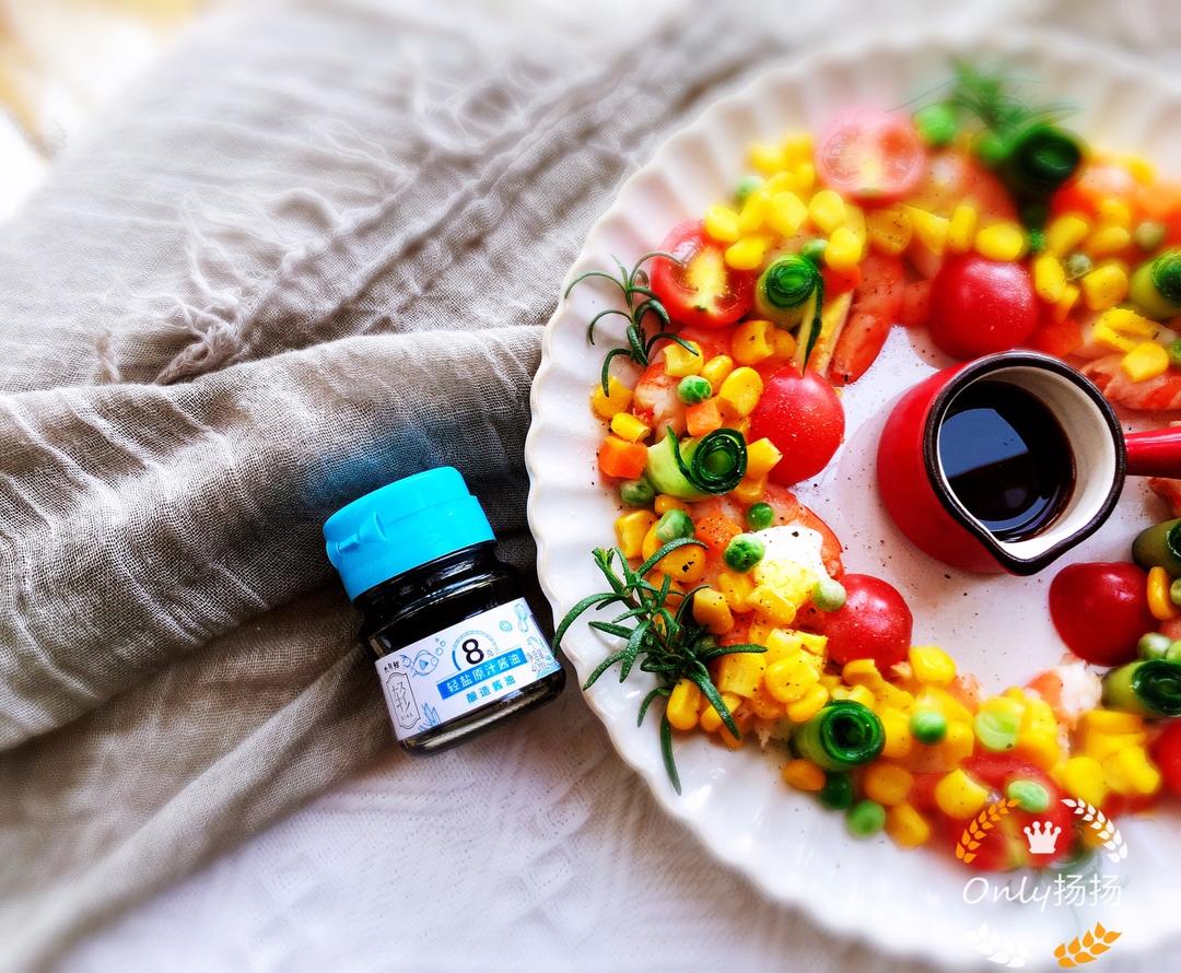 夏日虾仁蔬果花环