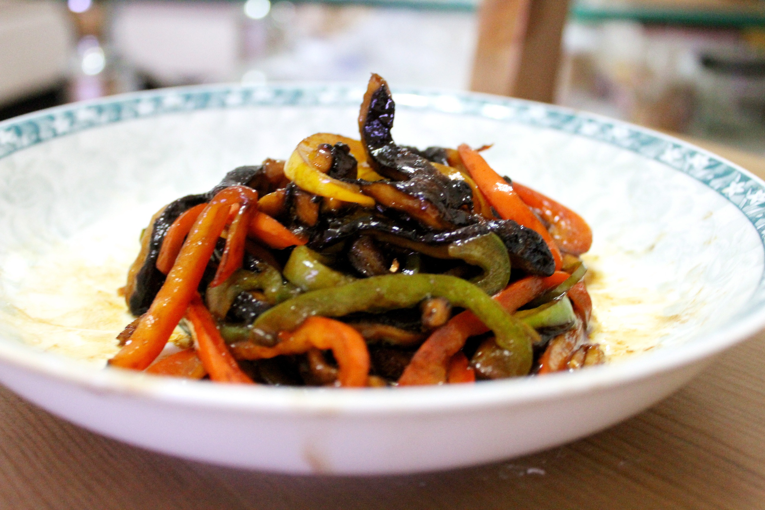 糖醋彩椒炒素鳝