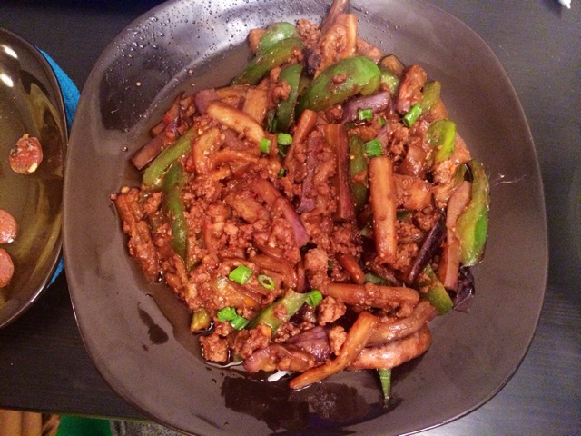 红烧肉末茄子