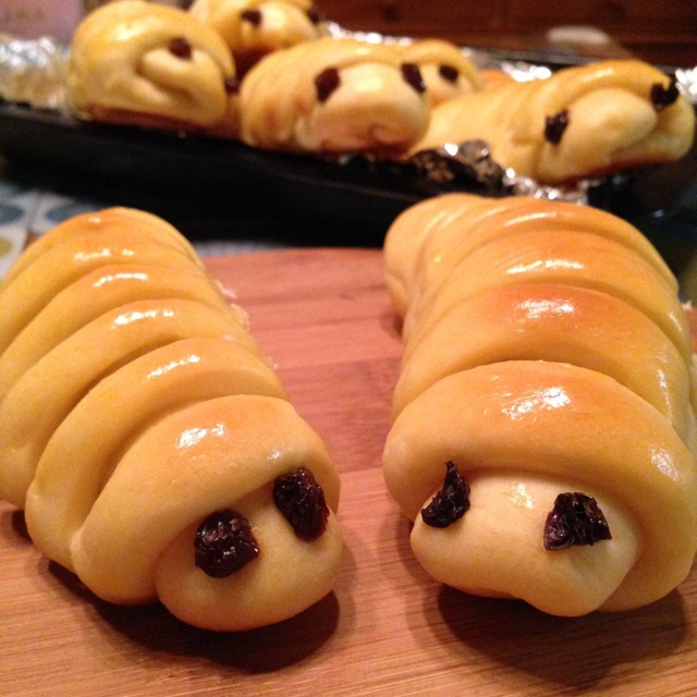 毛毛虫肉松面包