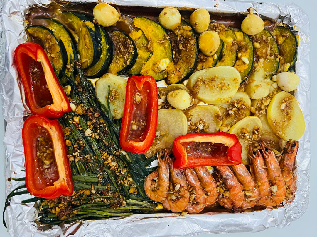 健康低脂烤箱版家庭烧烤｜#Healthymeals# （附照烧鸡肉大葱串做法）
