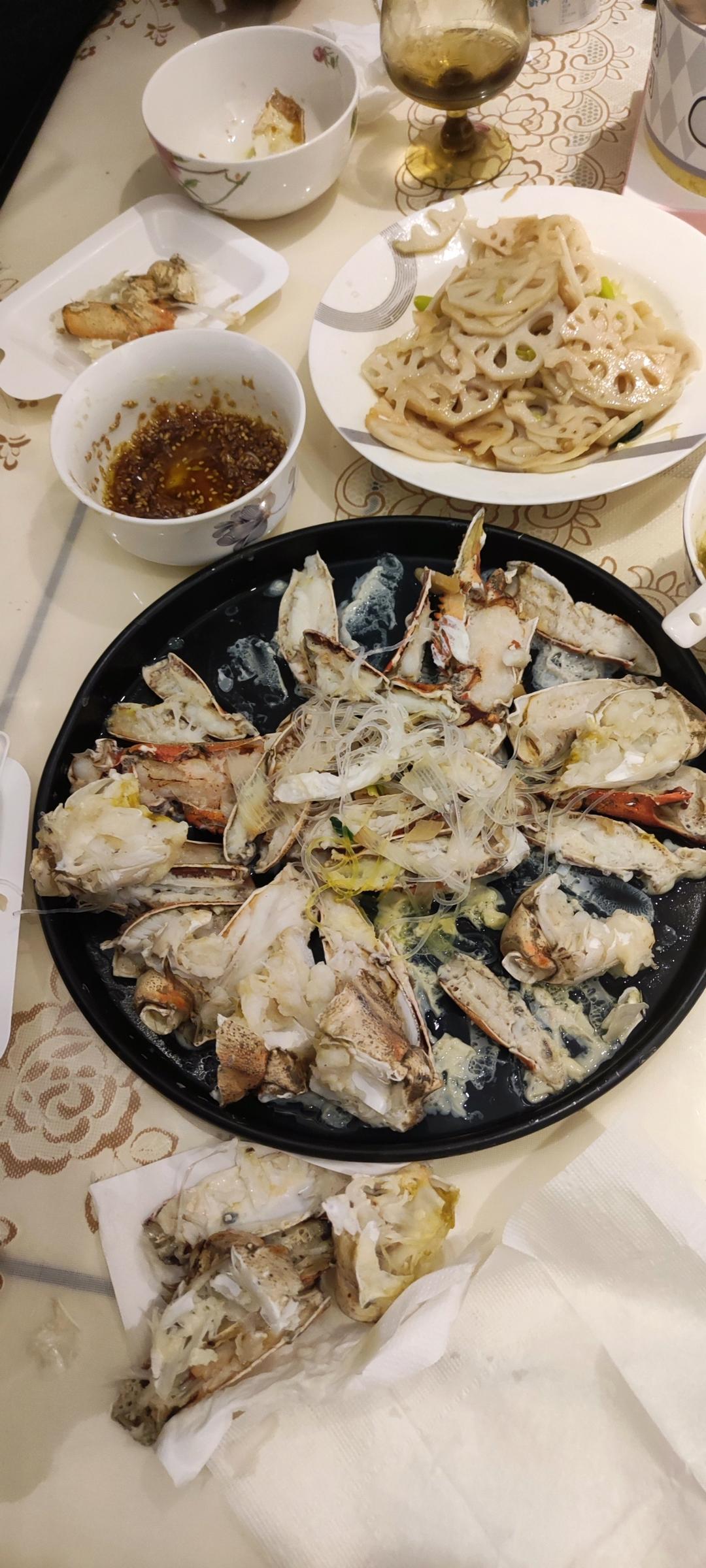 清蒸帝王蟹（图解处理方法）