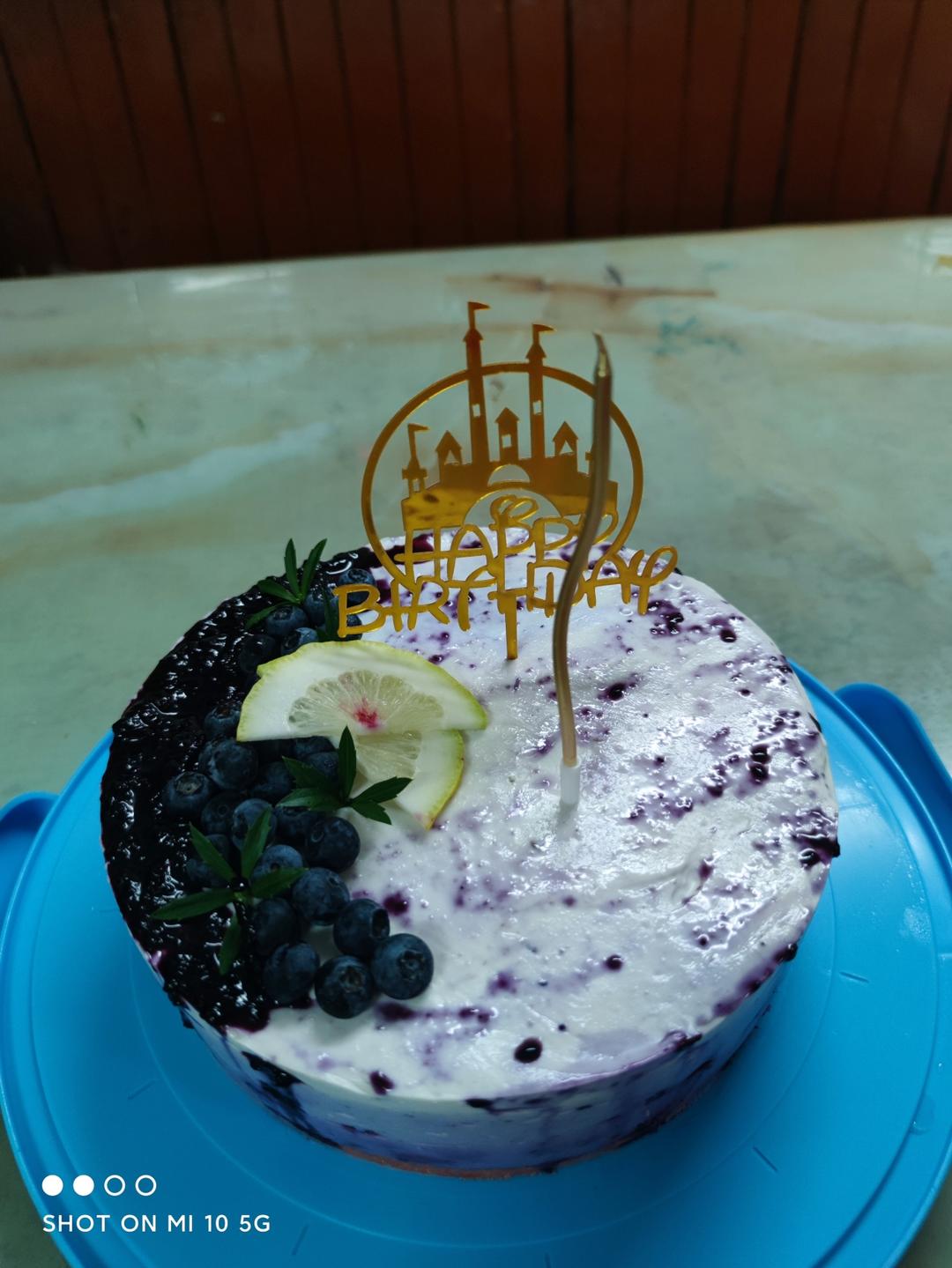 渐变蓝莓慕斯蛋糕🎂