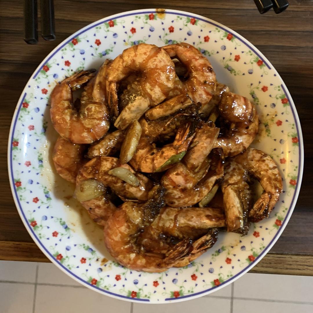 干烧大虾（黑虎虾）