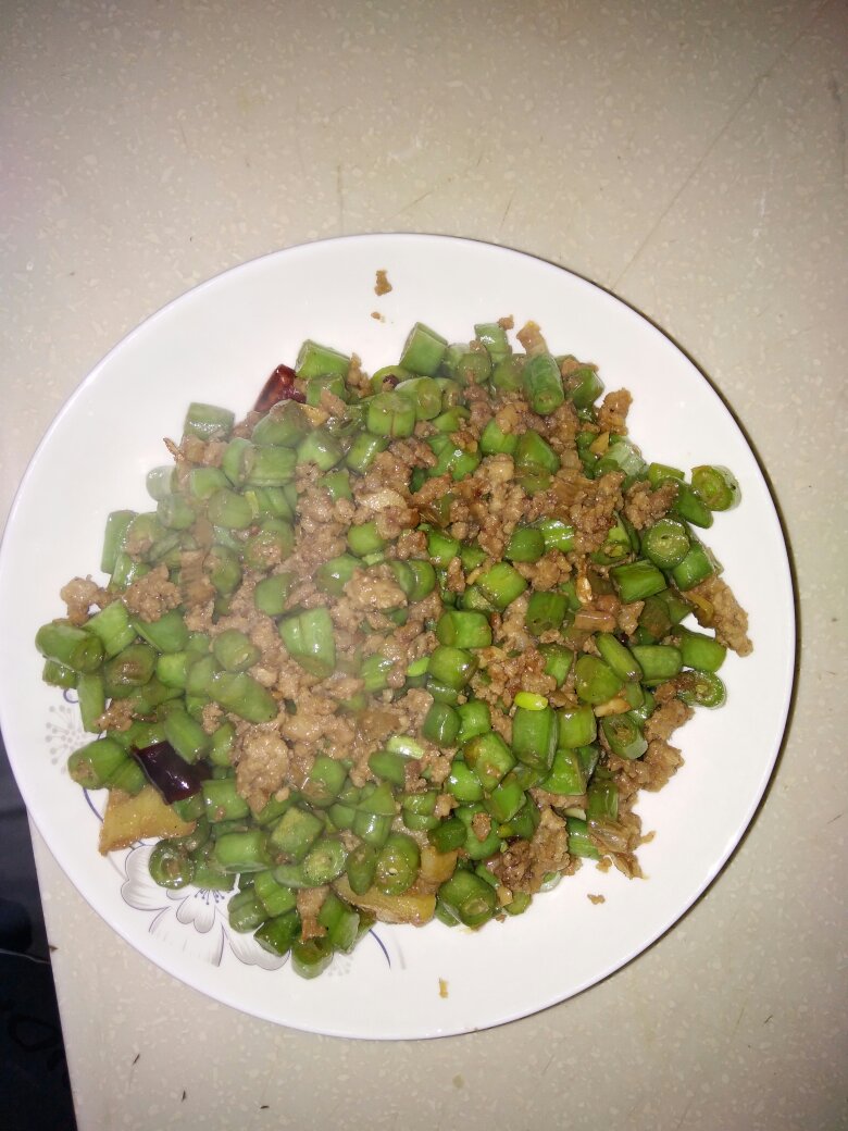 肉沫豆角下饭菜