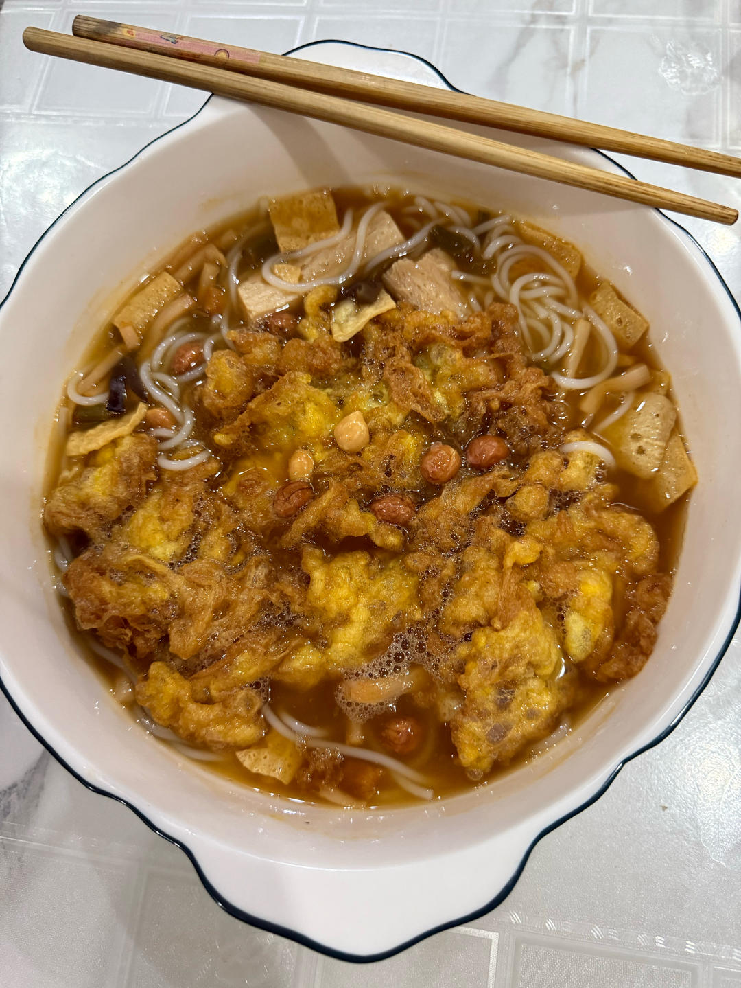 炸蛋螺蛳粉