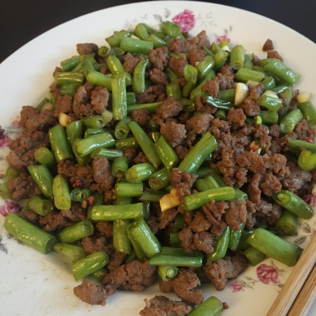 肉沫豆角下饭菜