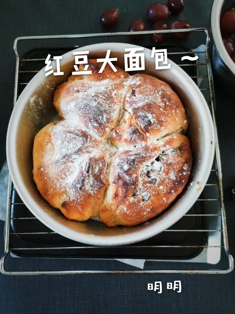 超级简单红豆大面包，吃出春天好气色～的做法