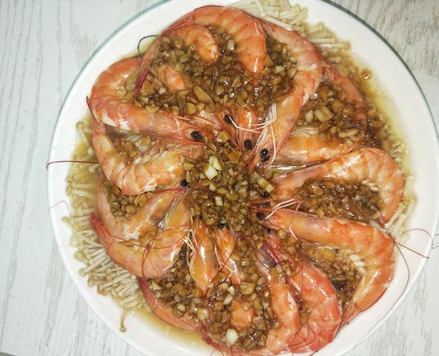 微波炉美食:金针菇蒸虾！的做法