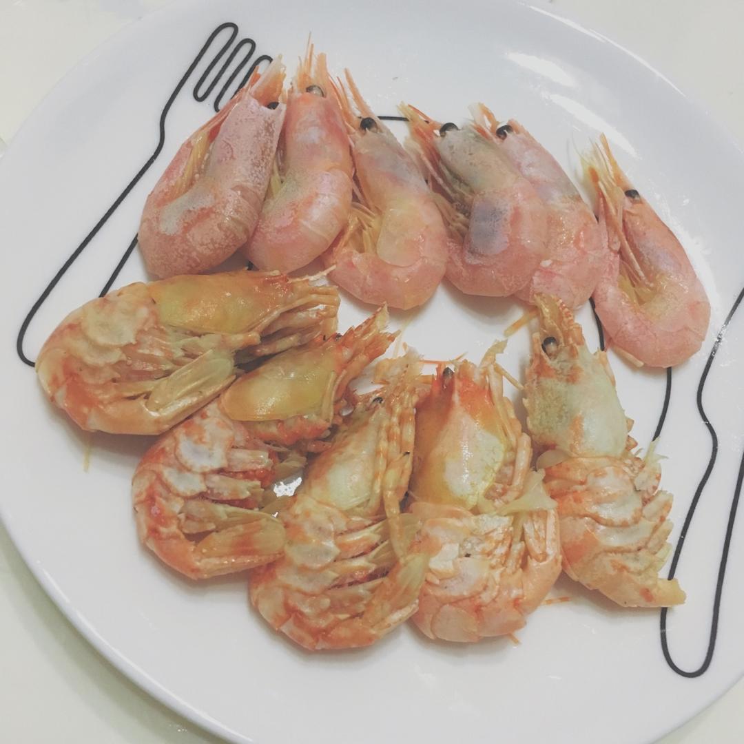 快手超美味的微波炉烤北极虾&基围虾