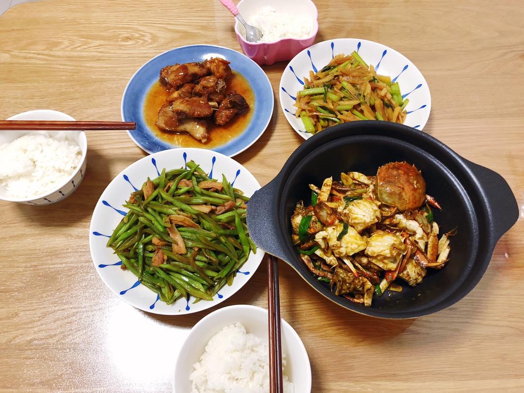 姜葱炒梭子蟹