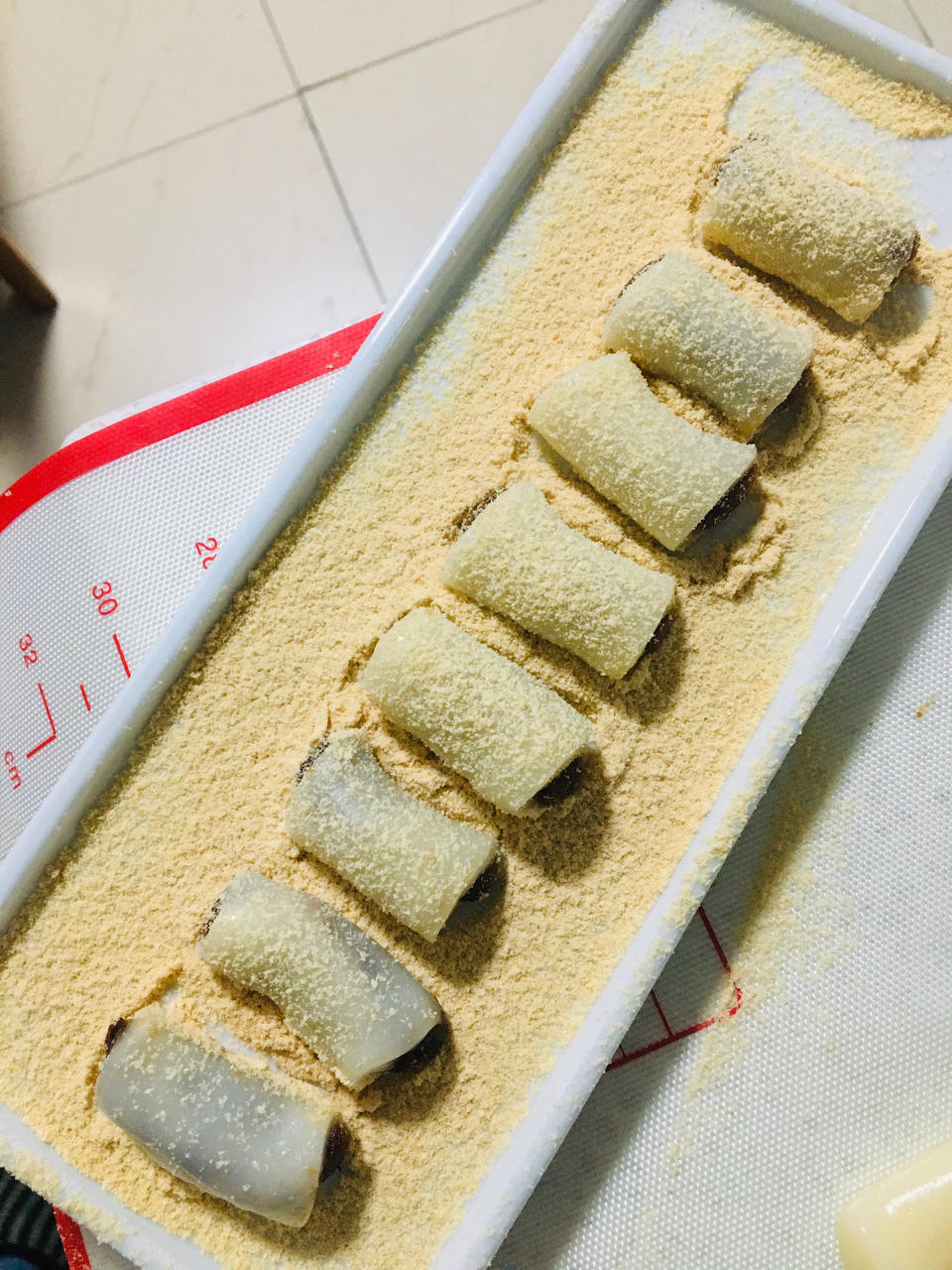 豆沙糯米卷，糯叽叽凉热都好吃，隔夜不变硬，新年小点心
