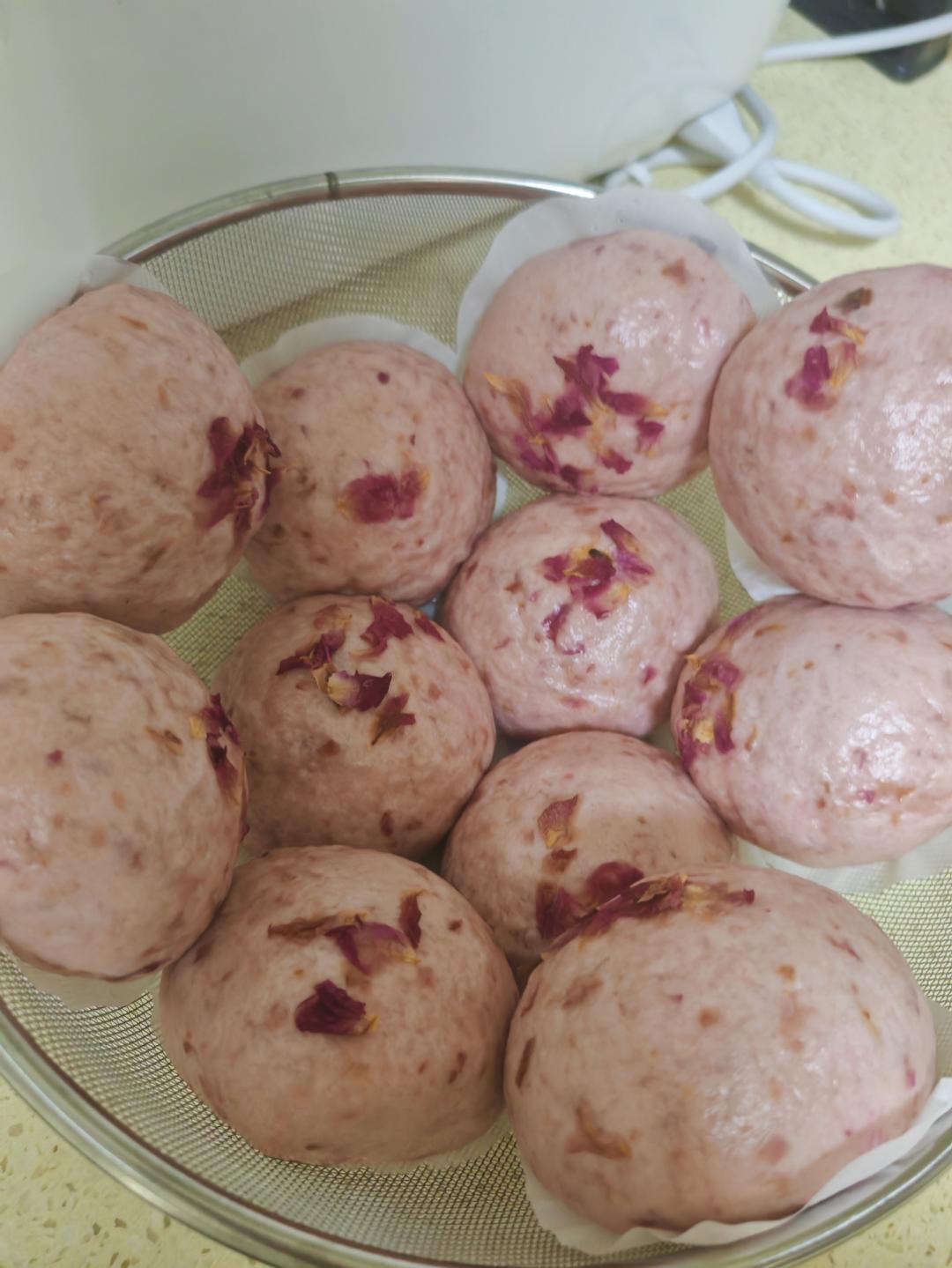 🌸玫瑰酒酿馒头|把春天揉进面团里🌿
