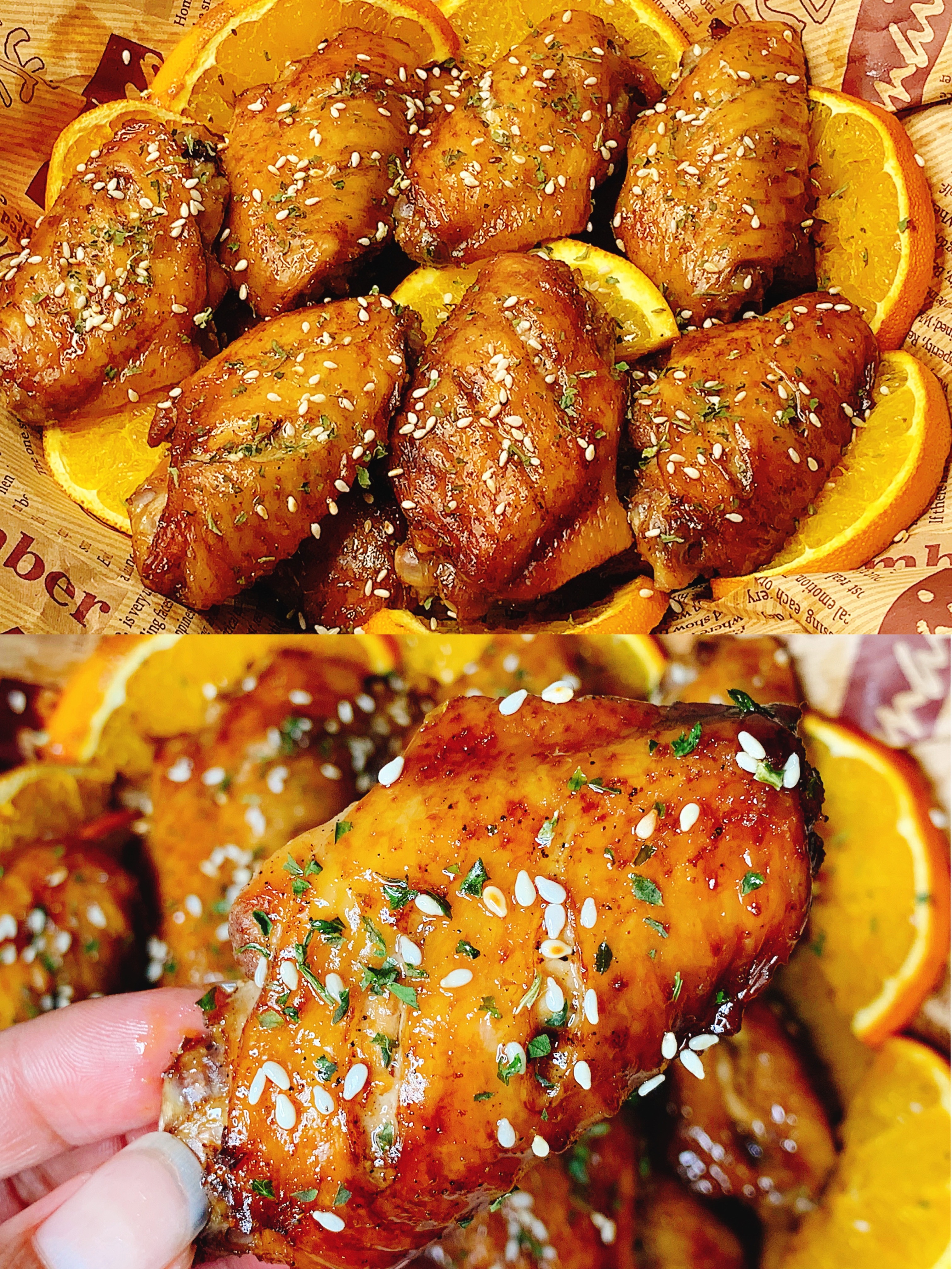 🔥低卡无油❗️清新不腻的橙香鸡翅的做法
