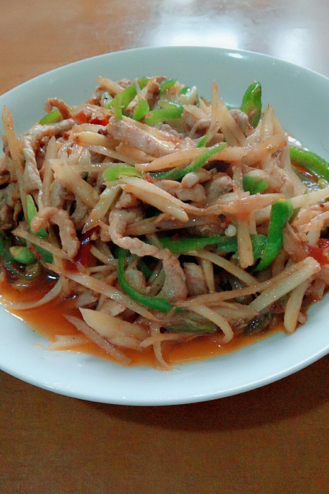 手机用户6373zos7做的仔姜肉丝