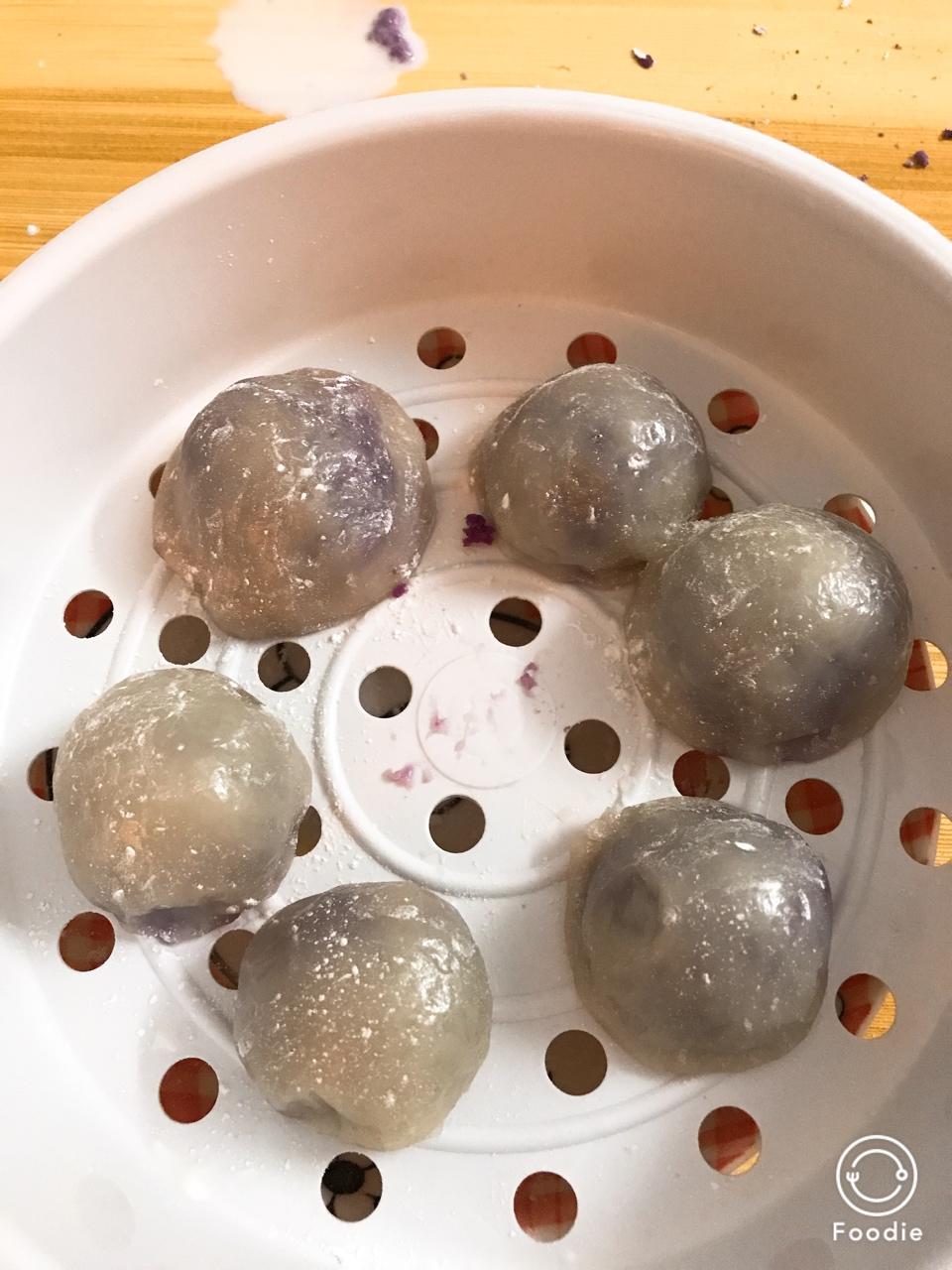 给自己的减肥餐-紫薯糯米糍