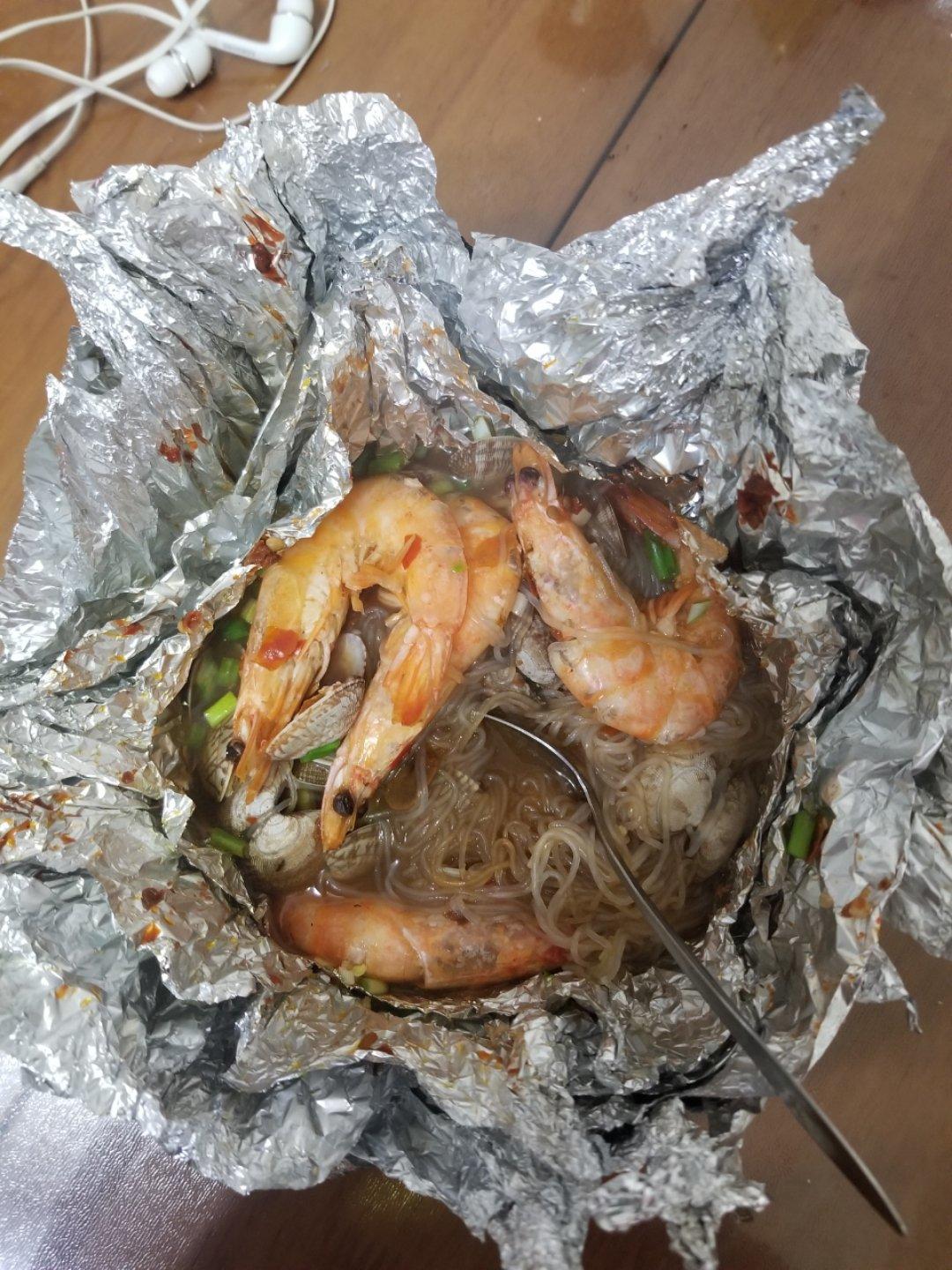 锡纸花甲粉丝（超详细零厨艺）