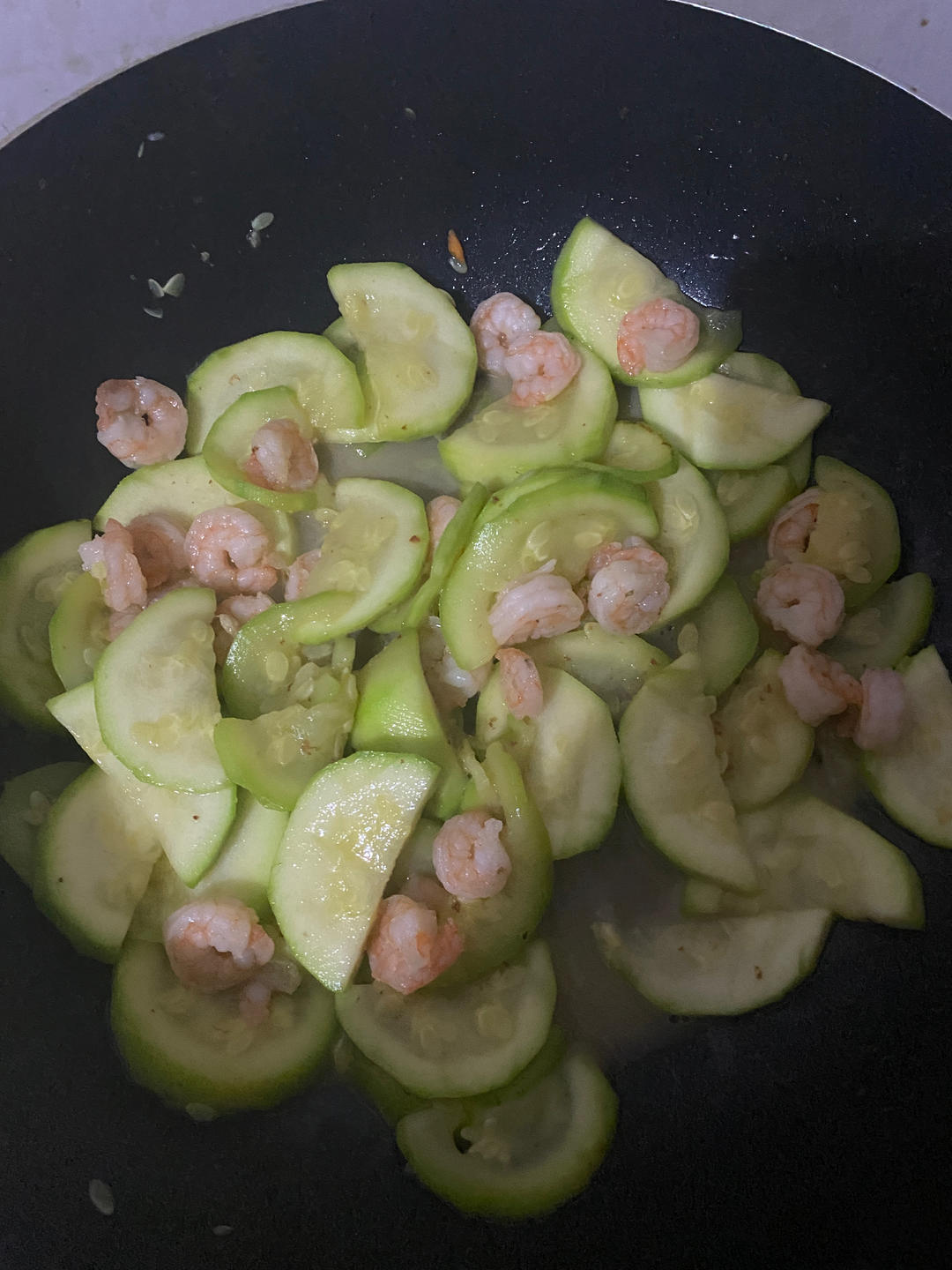 西葫芦炒虾仁