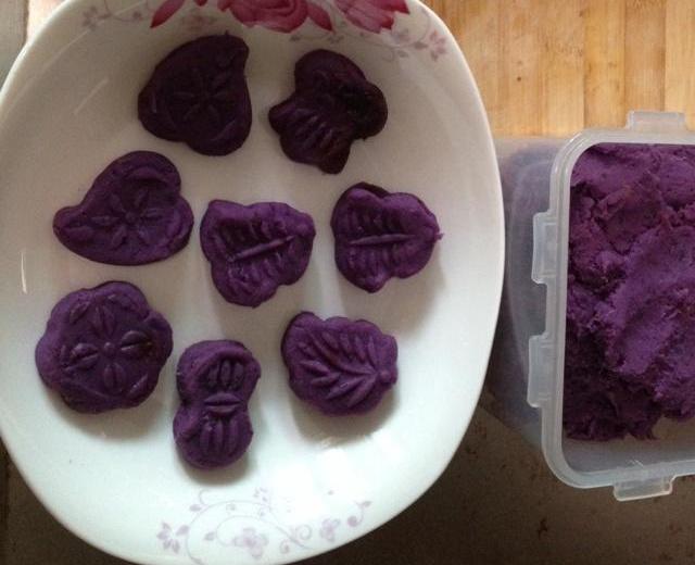紫薯桂花豆沙糕的做法