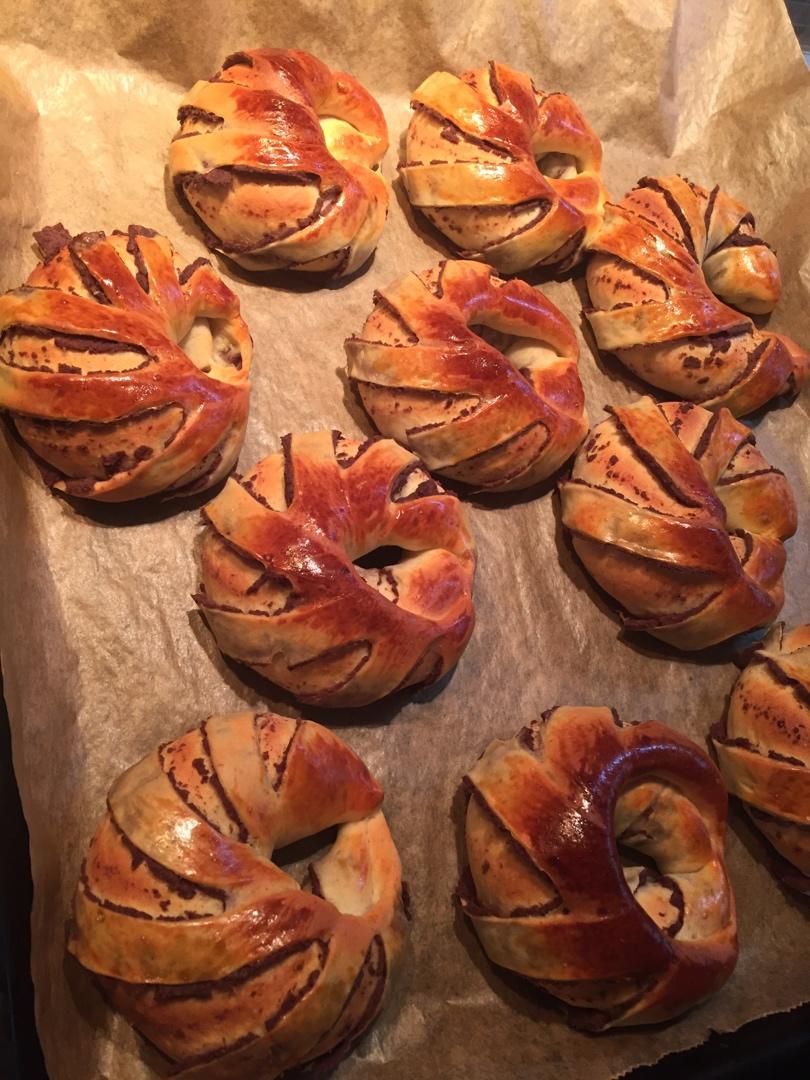 【只做低卡点心】@豆沙面包卷