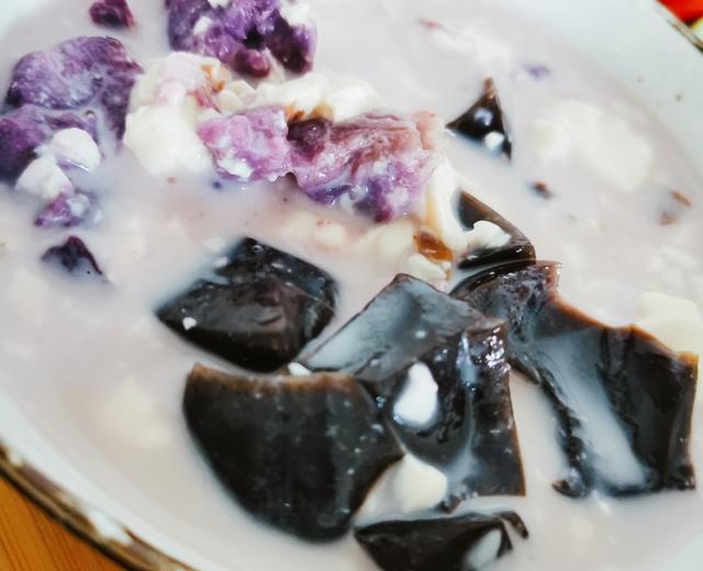夏日必备@低卡低热量甜品紫薯龟苓膏牛奶豆腐