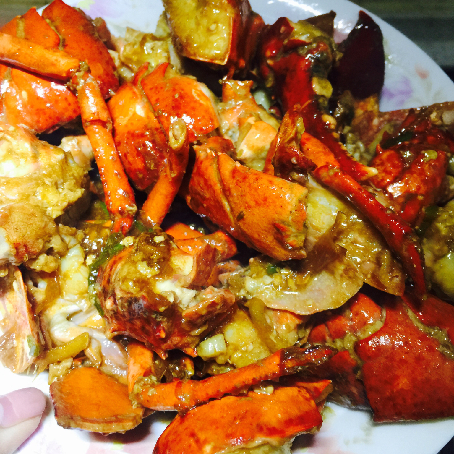 小鲜嫩肉就是北京姑娘做的葱姜炒波士顿龙虾