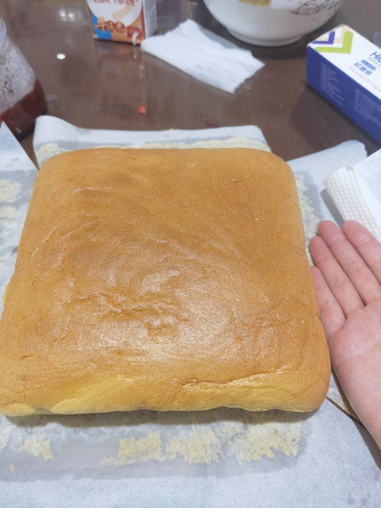 原味古早味蛋糕，八寸方盘抖臀蛋糕