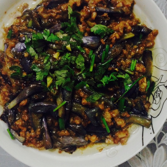 红烧肉沫茄子