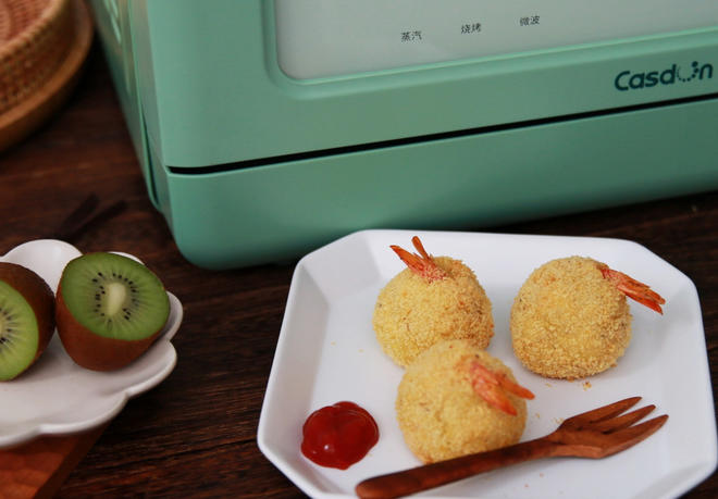 健康低脂空气炸土豆虾球-凯度蒸烤箱的做法