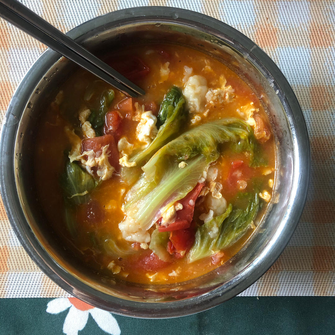 西红柿鸡蛋疙瘩汤