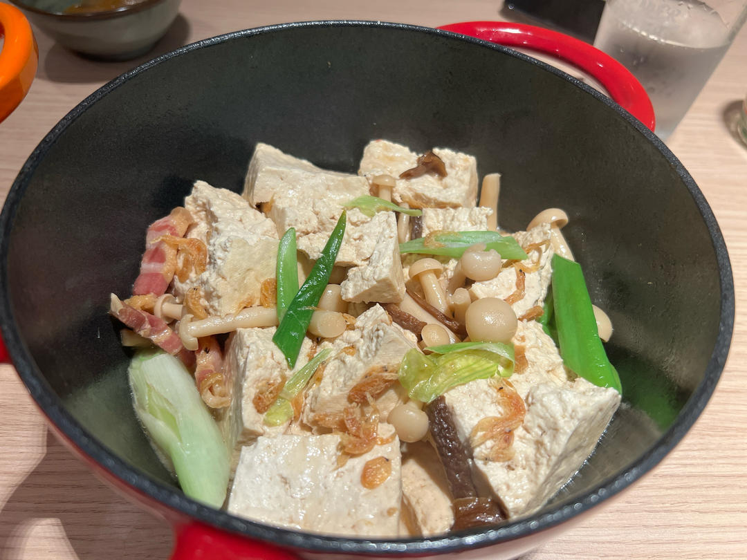 【火腿烧老豆腐】