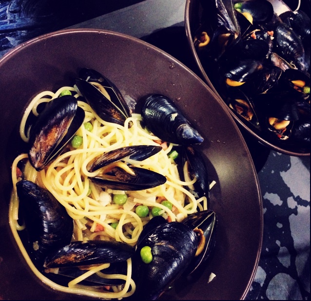 香浓白酒青口意大利面