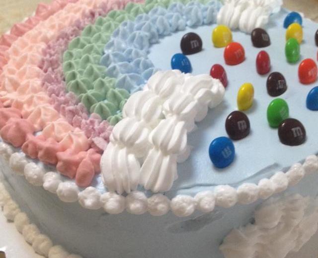 详细的彩虹蛋糕