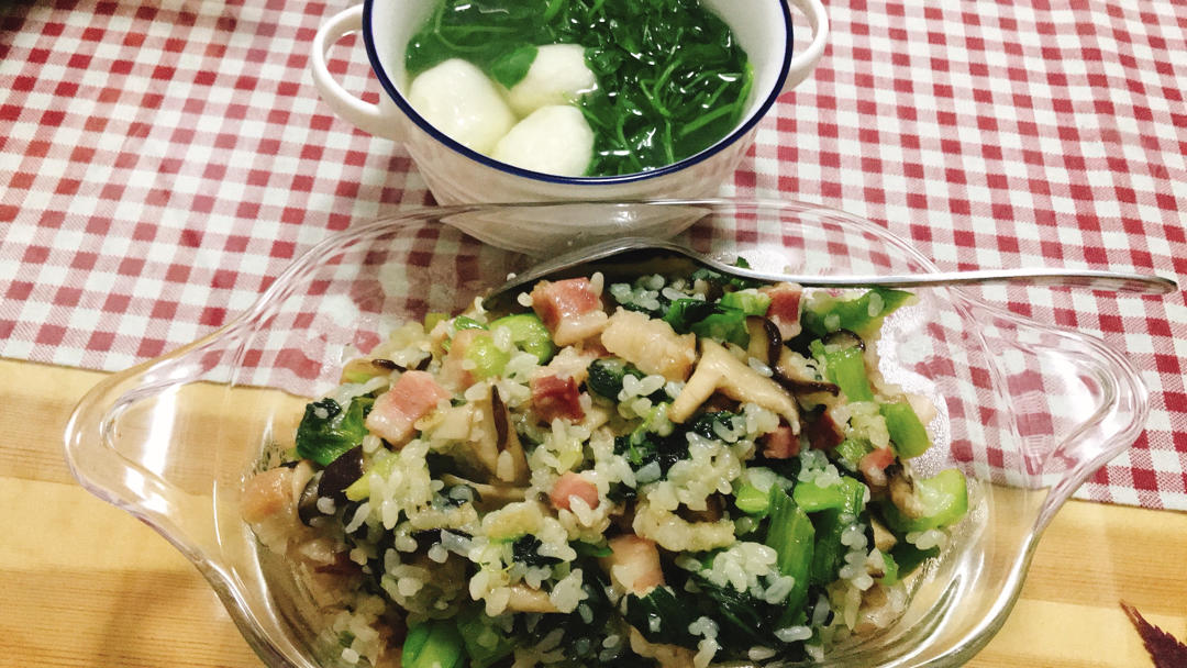 香菇咸肉青菜饭