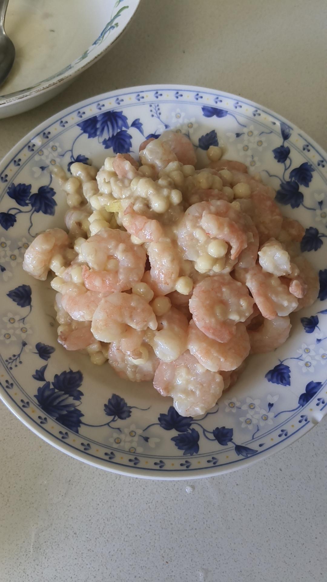 虾仁鸡头米
