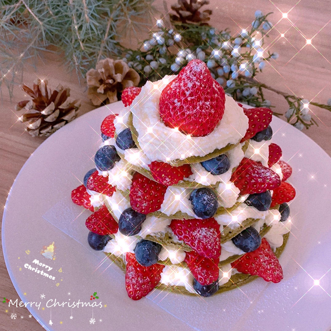 免烤箱❗️高颜值巨好吃的圣诞树松饼蛋糕🎄手把手教你做，让我们一起快乐过圣诞。