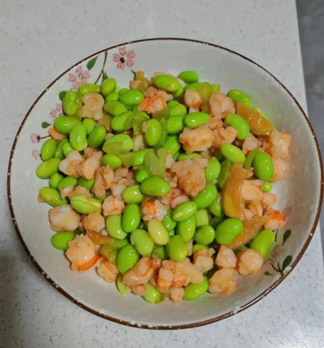 丝瓜毛豆炒虾仁