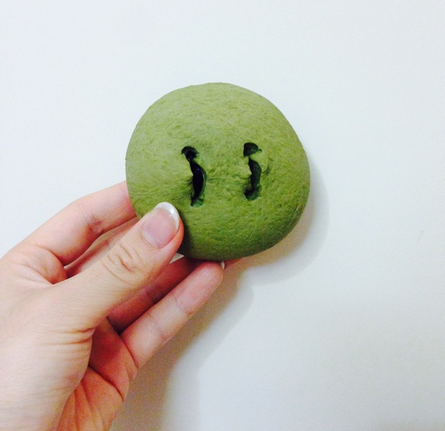 抹茶豆沙小面包（无油脂）