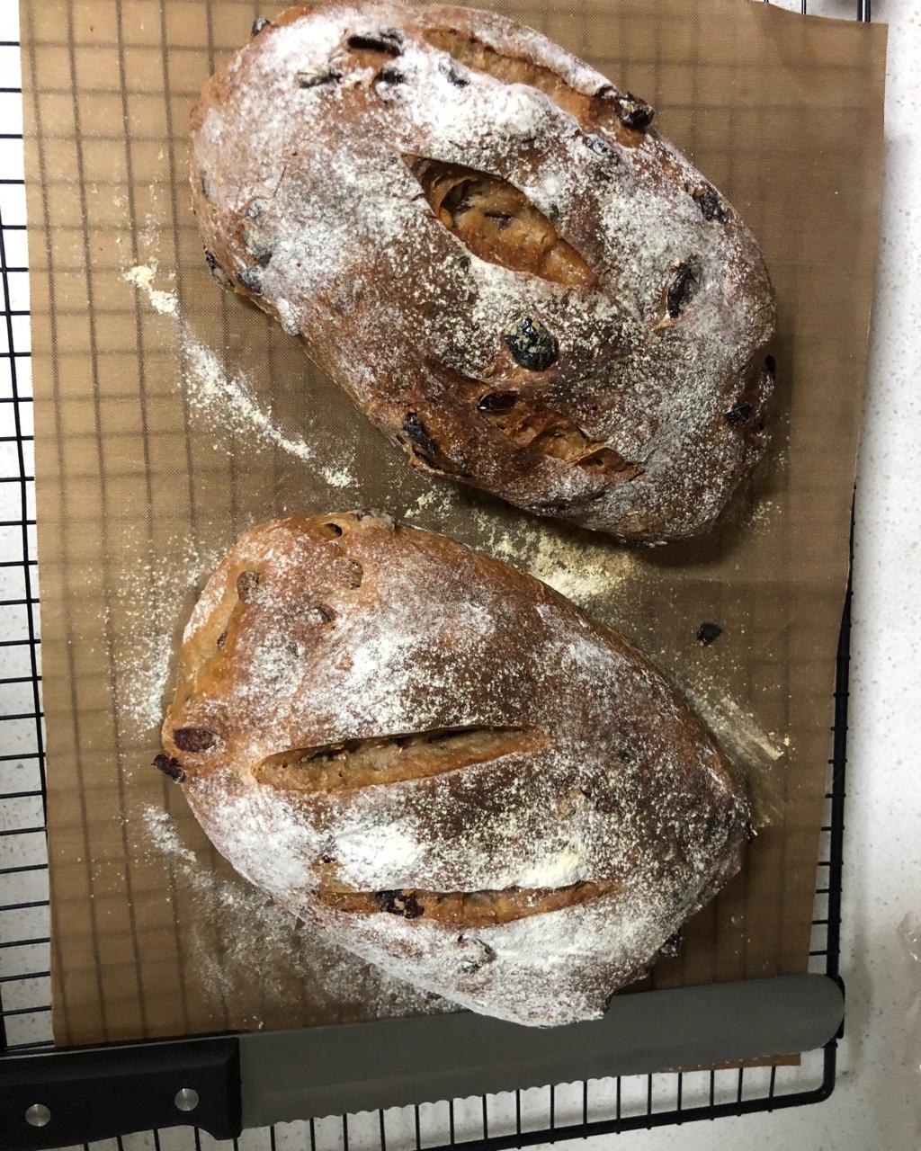 全麦蔓越莓软式欧包（免揉）