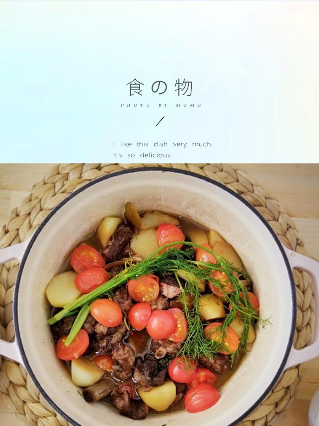 铸铁珐琅锅：红酒炖牛肉beef stew